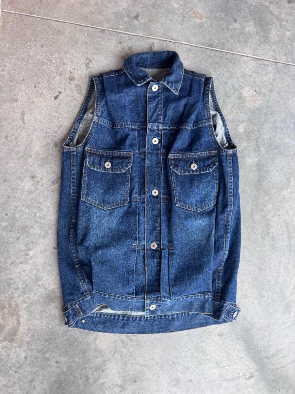 Sacai Oversized Denim Vest